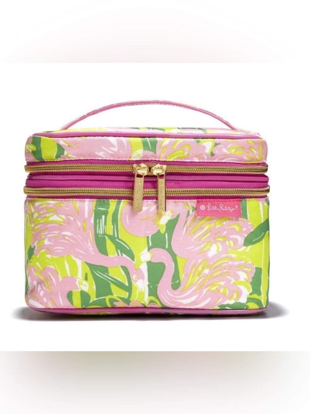 Lilly Pulitzer X Target Train Case/Makeup Case Fan Dance Flamingo Print
